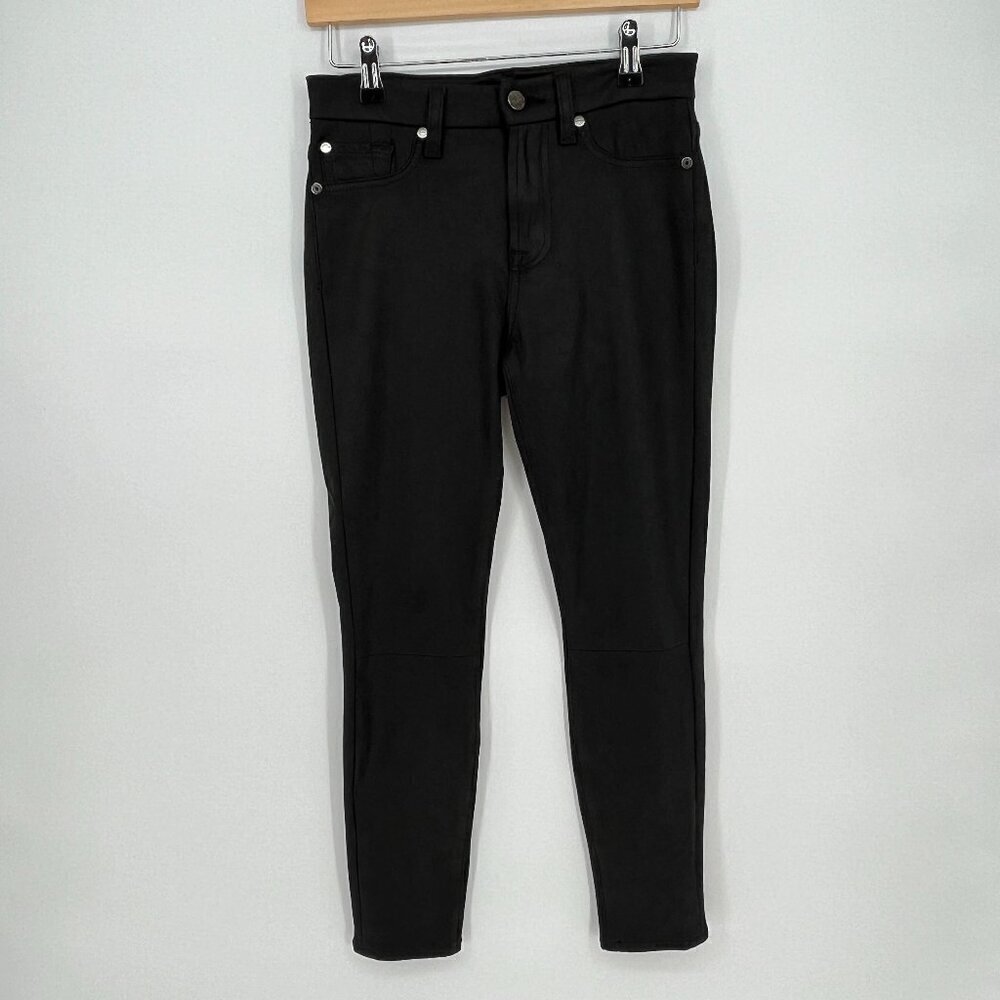 7 For All  Mankind Textured Soft Shiny Metallic Black size‎ 26 jegging